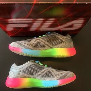 FILA Kameo 3 Girls Athletic Shoes Rainbow Colored